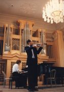 Libor Meisl na koncertě vítězů, laureát soutěže v kategorii housle, 1997